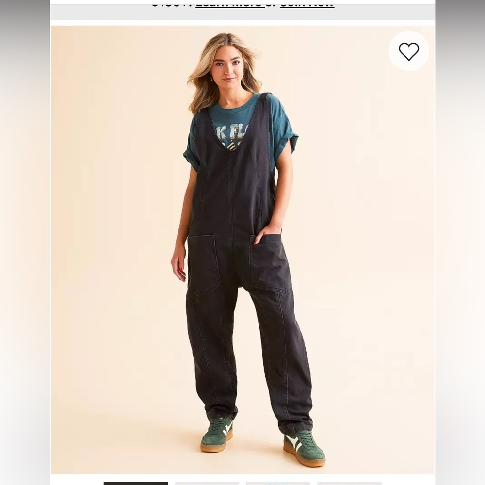 Free people High Roller Overall Denim Jumpsuit